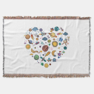 Our Solar System planet, Science Education Space k Throw Blanket