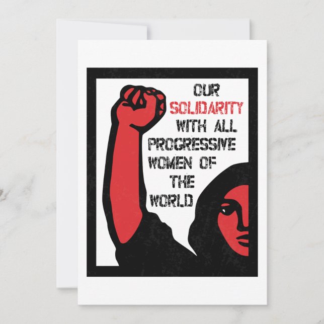 Our Solidarity With All Progressive Women Invitation (Front)