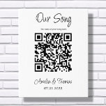 Our Song QR Code | Personalised Keepsake  Faux Canvas Print<br><div class="desc">Modern QR Code keepsake which you can personalise by adding your own QR link to your special song.</div>