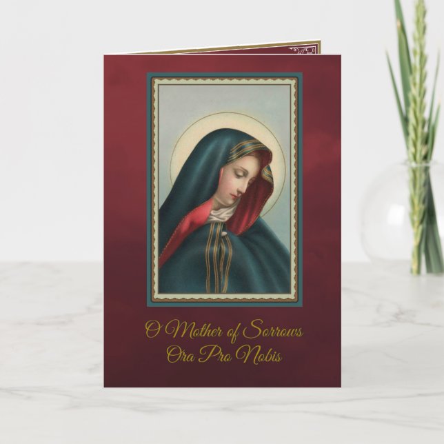 Our Sorrowful Mother Greeting Card w/prayer (Front)