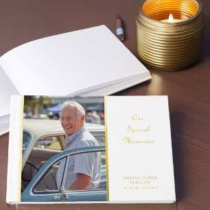 Our Special Memories Memorial Photo Gold Guest Book