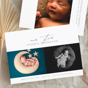 our star baby photo collage birth announcement