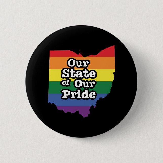 Our State of Our Pride | Ohio 6 Cm Round Badge (Front)