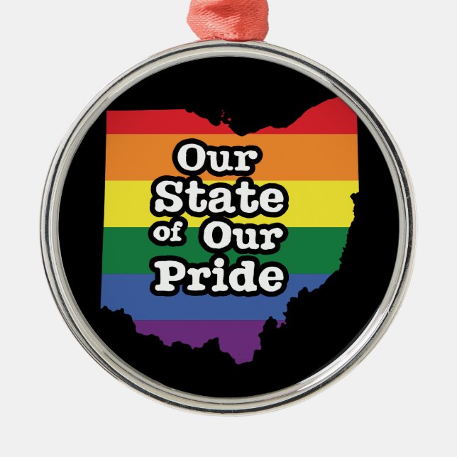 Our State of Our Pride | Ohio Metal Ornament (Front)