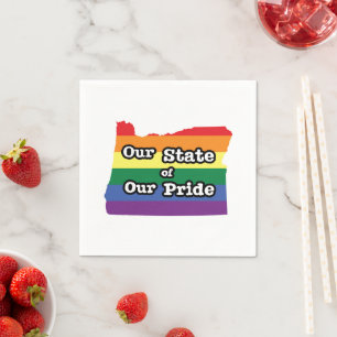 Our State of Our Pride   Oregon Napkin