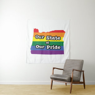 Our State of Our Pride Oregon Tapestry