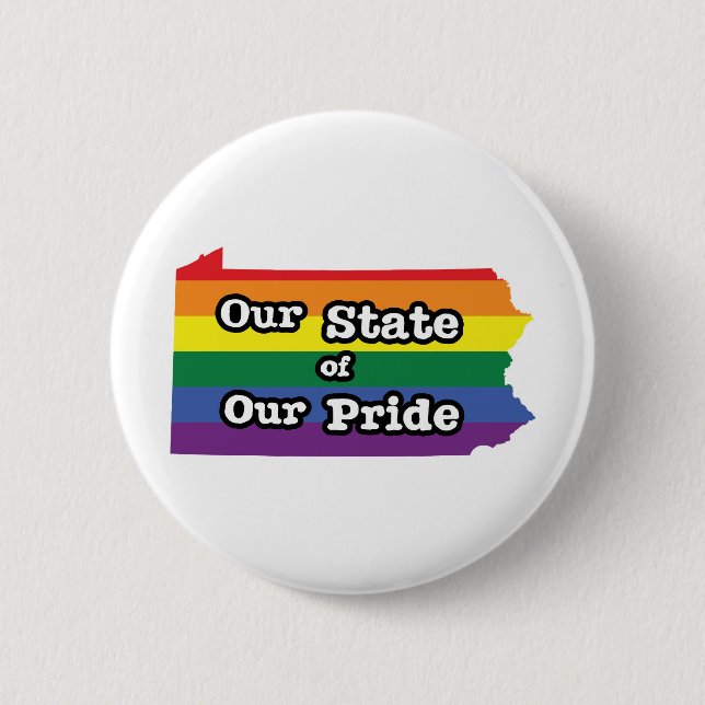 Our State of Our Pride | Pennsylvania 6 Cm Round Badge (Front)