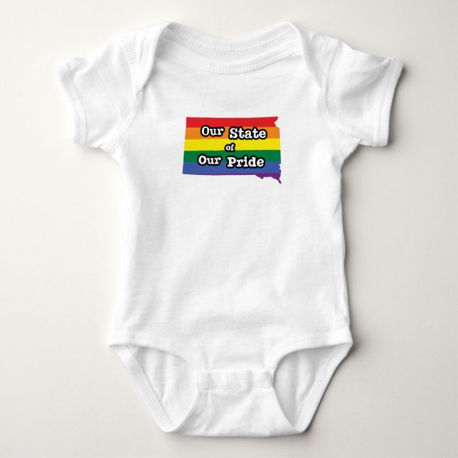 Our State of Our Pride | South Dakota Baby Bodysuit (Front)
