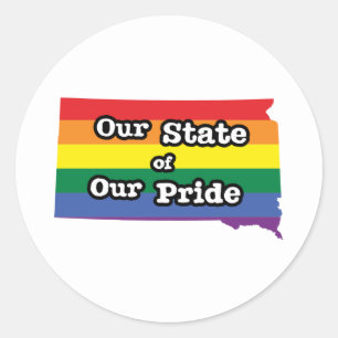 Our State of Our Pride South Dakota Classic Round Sticker