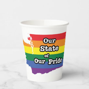Our State of Our Pride Washington Paper Cups