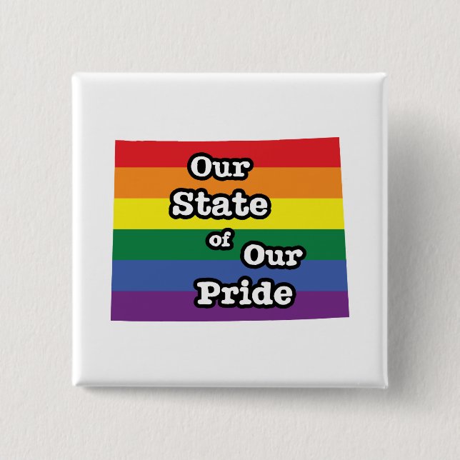 Our State of Our Pride | Wyoming 15 Cm Square Badge (Front)