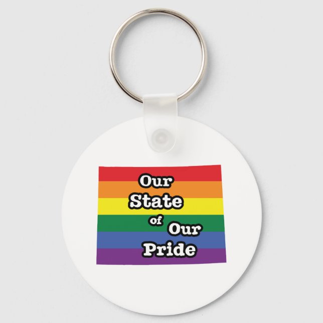 Our State of Our Pride | Wyoming Key Ring (Front)
