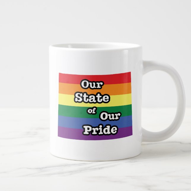 Our State of Our Pride | Wyoming Large Coffee Mug (Right)