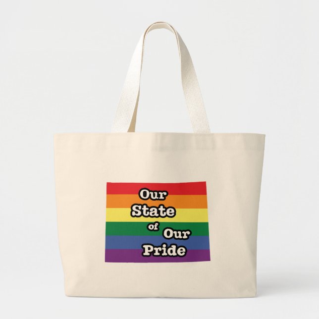 Our State of Our Pride | Wyoming Large Tote Bag (Front)