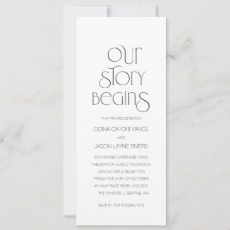 Our Story Begins | Wedding Announcement Card