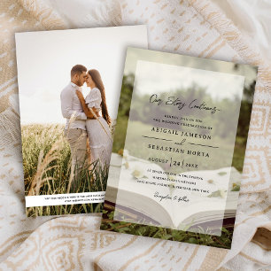 Our Story Continues   Storybook Photo Wedding Invitation