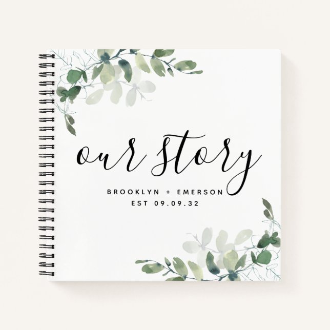 Our Story Eucalyptus Keepsake Journal (Front)