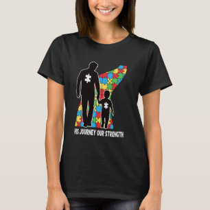 Our Strength Father Son Autistic Kids Autism Aware T-Shirt