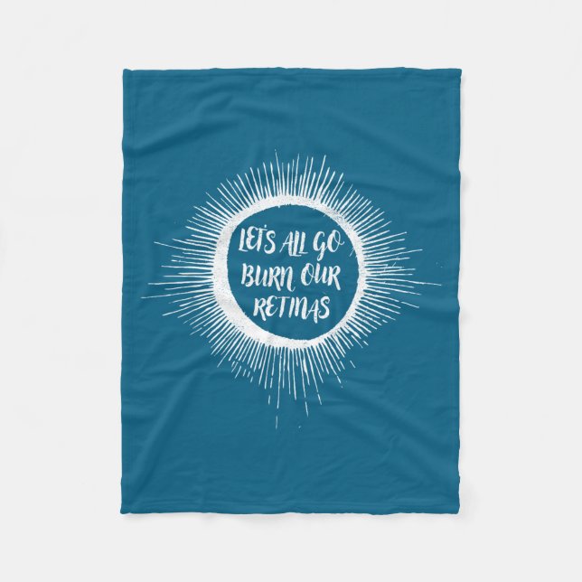 Our Sun Eclipse Solar Total Let's Fleece Blanket (Front)
