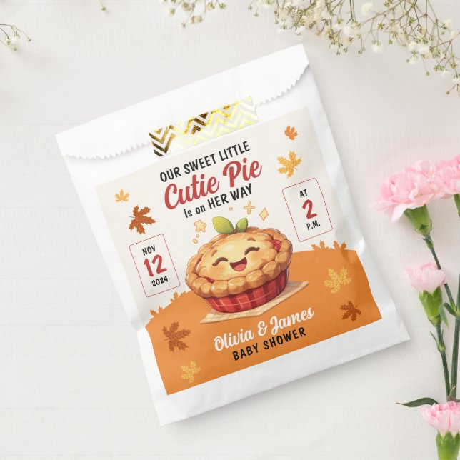 Our Sweet Little Cutie Pie Fall Baby Shower Favour Bag (Sealed)