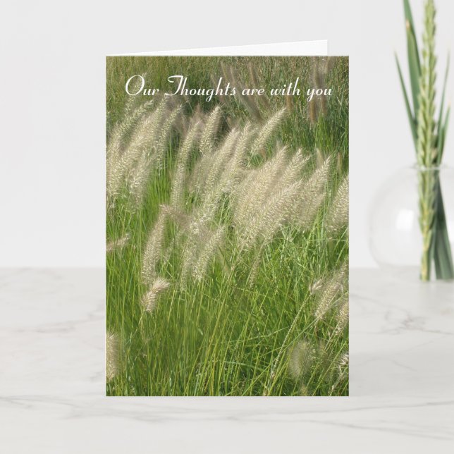Our Thoughts are With You-Sympathy Card (Front)
