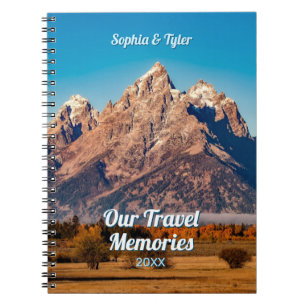 Our Travel Memories, DIY Names & Year, Mountains Notebook
