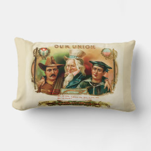 Our Union" Cigar Label Lumbar Cushion
