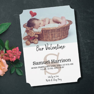 Our Valentine February Baby Announcement