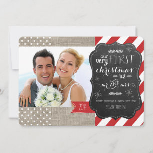 Our Very First Christmas as Mr and Mrs Photo Card