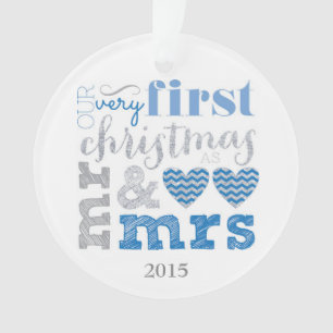 Our Very First Christmas as Mr & Mrs Ornament