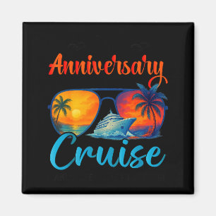 Our wedding anniversary cruise husband wife couple magnet