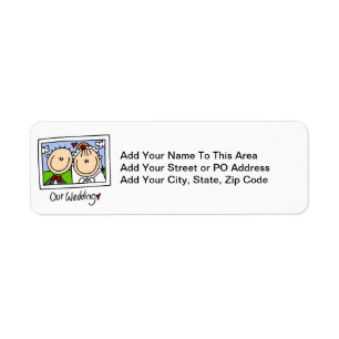 Our Wedding Bride and Groom T-shirts and Gifts Return Address Label