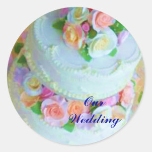 Our Wedding Cake Envelope Seal Stickers