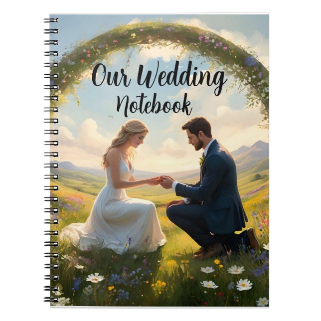 Our Wedding Customisable, Notebook (Front)