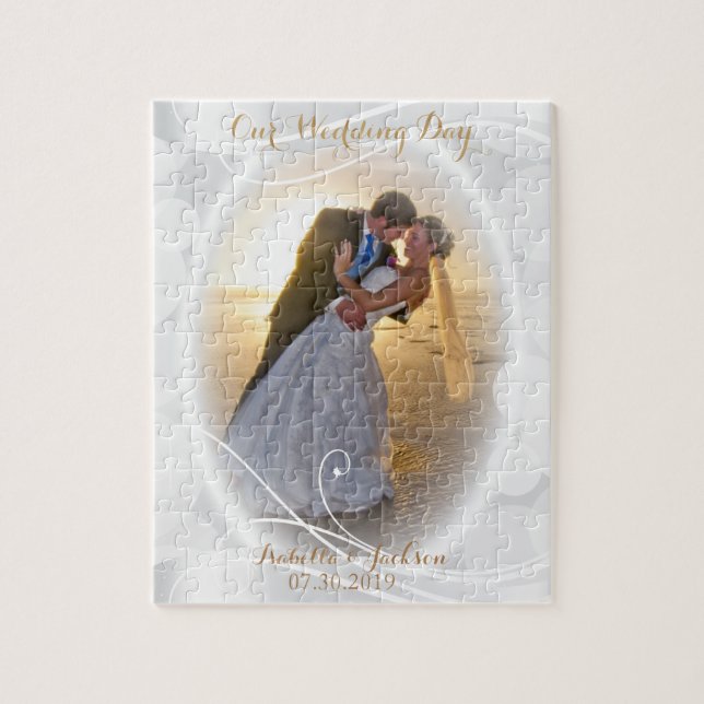 Our Wedding Day / Anniversary - DIY Photo Jigsaw Puzzle (Vertical)