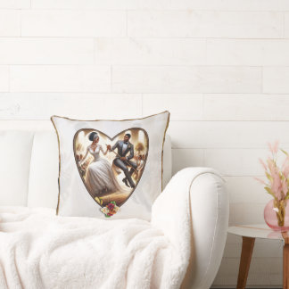 Our Wedding Day Bliss Elegant Cushion