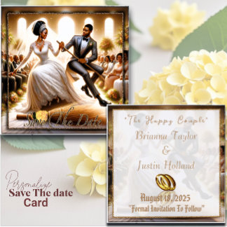 Our Wedding Day Bliss Elegant Save The Date Card