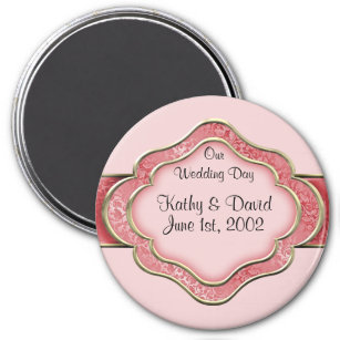 Our Wedding Day (Coral) Magnet