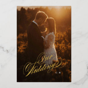 Our Wedding Photo Foil Wedding Invite