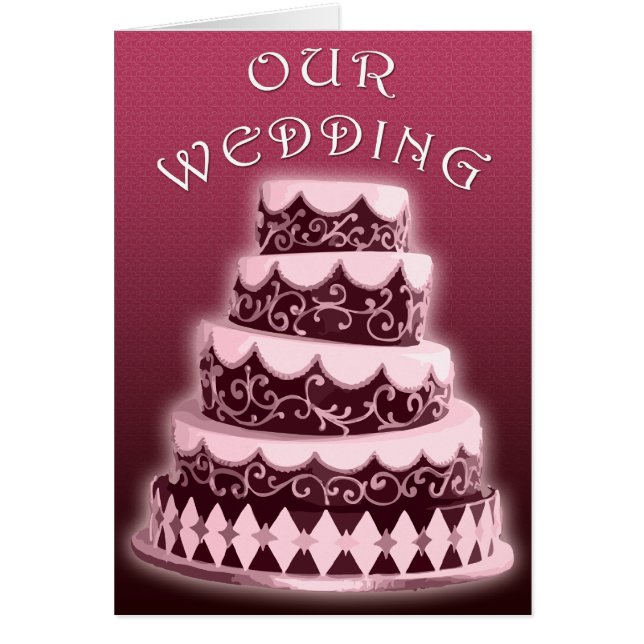 Our Wedding : Pink Cake : (Front)