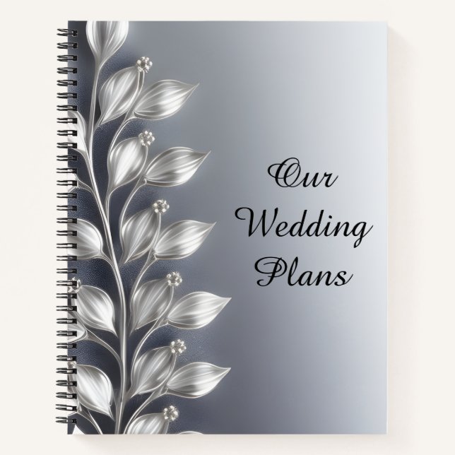 Our Wedding Plans Journal 8.5" x 11" Notebook (Front)
