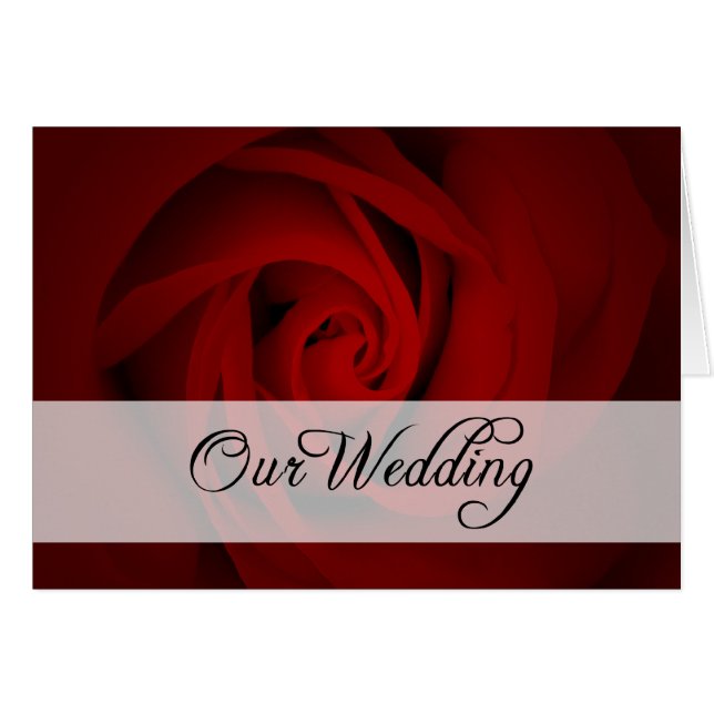 Our Wedding : Red Rose : (Front Horizontal)