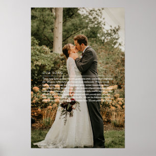 Our Wedding Song lyrics poster