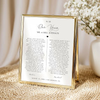 Our Wedding Vows Monogram 1st Anniversary Gift