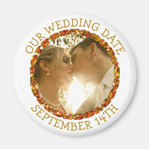 Our Weddng Date Personalised Reminder Magnet