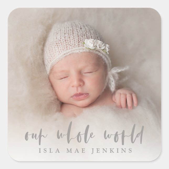 OUR WHOLE WORLD SQUARE STICKER (Front)