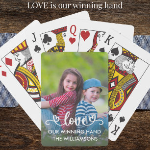 Our Winning Hand - Love Family Photo  Playing Cards