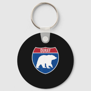 Ouray Colorado Bear Co Highway Interstate Sign Sou Key Ring