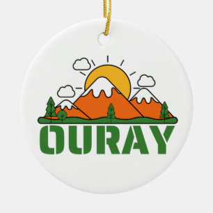 OURAY COLORADO CERAMIC ORNAMENT