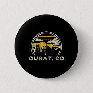Ouray Colorado Co T Shirt Vintage Hiking Mountains 6 Cm Round Badge